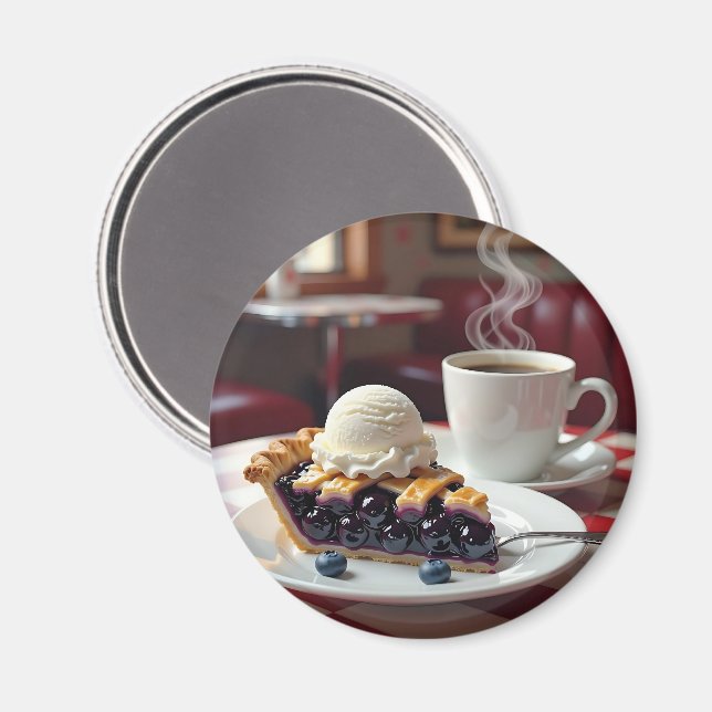 Blueberry Paj, Ice Cream & Coffee Magnet (Front/Back)