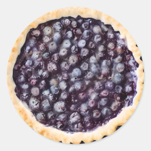 Blueberry Paj och Finare Crust Runt Klistermärke