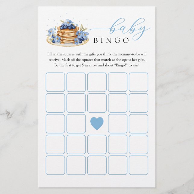 Blueberry Pancake Baby Brunch Baby Bingo Game (Framsida)