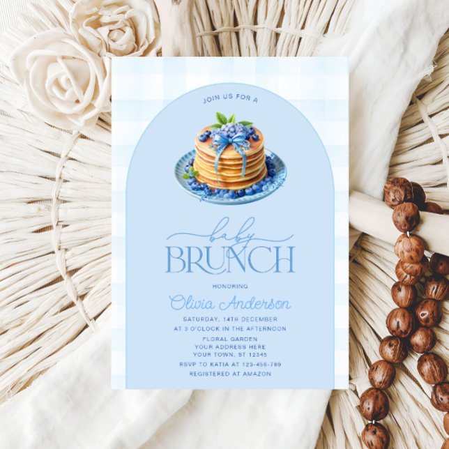 Blueberry Pancake Baby Brunch Baby Shower Inbjudningar (Skapare uppladdad)
