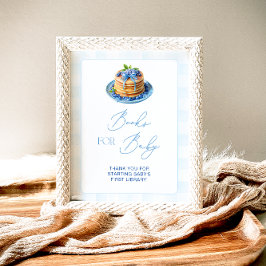 Blueberry Pancake Baby Brunch Bokar för Baby Poster