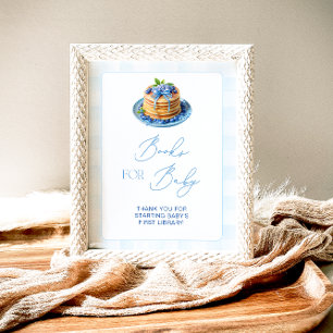 Blueberry Pancake Baby Brunch Bokar för Baby Poster