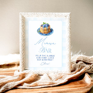 Blueberry Pancake Baby Brunch Mamma-osa Pub Poster