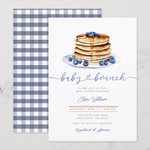 Blueberry Pancake Baby Shower Inbjudan