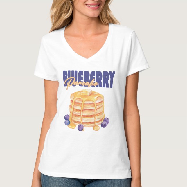Blueberry Pancake Brunch T Shirt (Framsida)