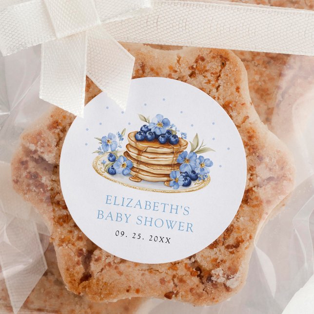 Blueberry Pancake Runt Klistermärke (Skapare uppladdad)