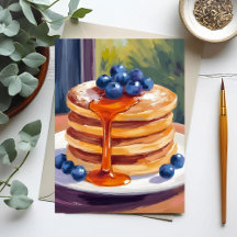 Blueberry Pancakes | Oljemålning