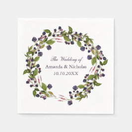 Blueberry | personlig för utandning bröllop pappersservett