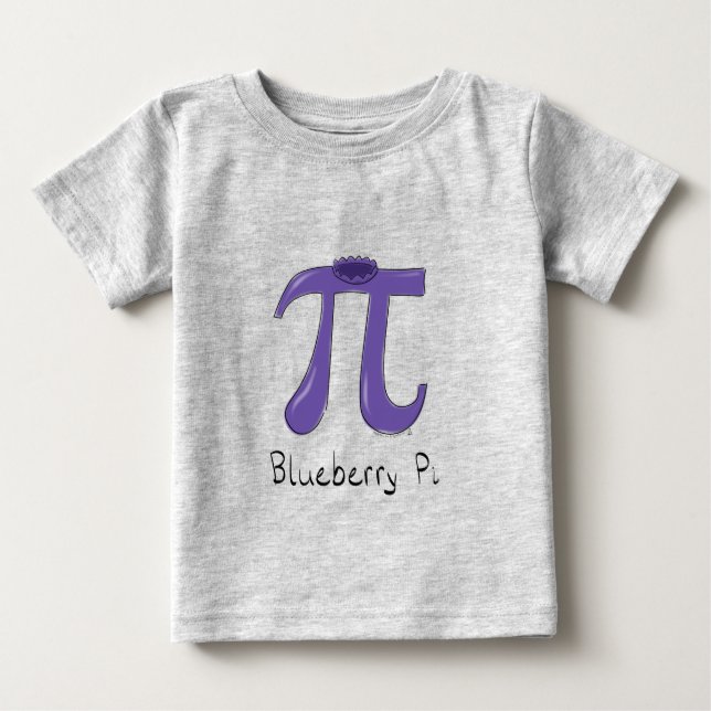 Blueberry Pi Cute Math Pi Day Baby T-Shirt Barn (Framsida)