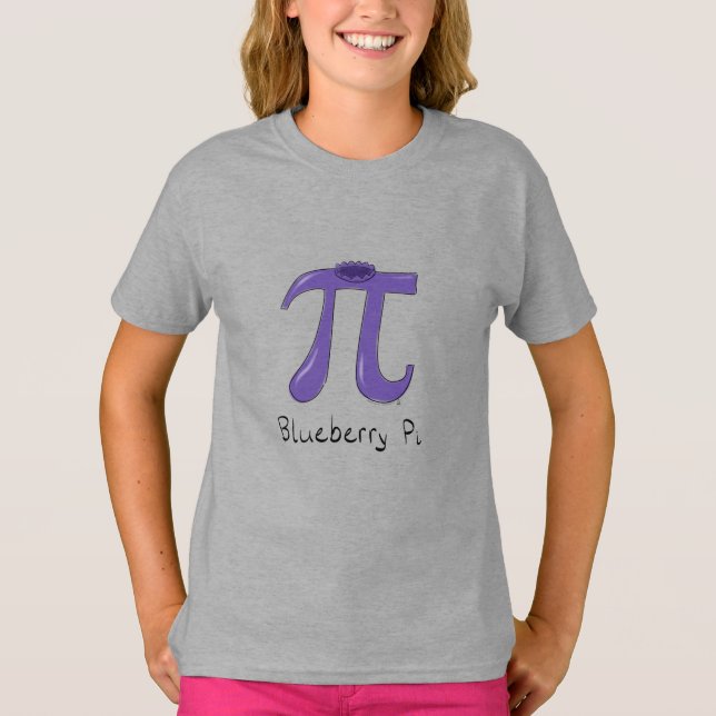 Blueberry Pi Cute Math Pi Day Barn Girl's T-Shirt (Framsida)
