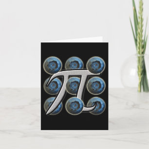Blueberry Pi eller Paj - Food Graphics Art Pi Day Kort