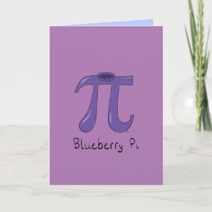 Blueberry Pi Symbol Cute Math Teacher Kort