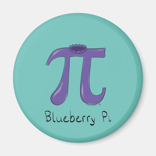 Blueberry Pi Symbol Cute Math Teacher Magnet (Framsidan)