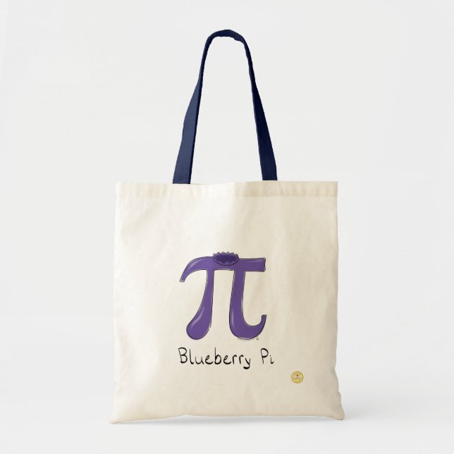 Blueberry Pi Symbol Cute Math Teacher Tygkasse (Framsidan)