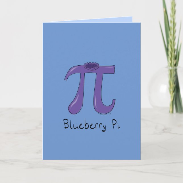 Blueberry Pi Symbol Math Teacher Gift Kort (Framsida)