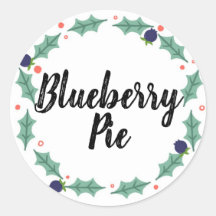 Blueberry Pie Food Labels