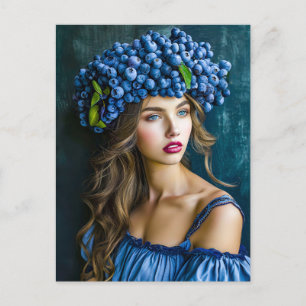 Blueberry Princess i Royal Blue Helg Vykort