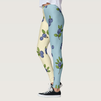 Blueberry Repeat Mönster - Pastel Vibe Leggings