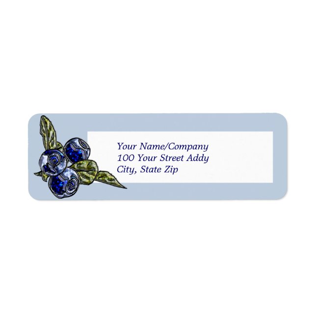 Blueberry Returadress Etikett (Framsidan)