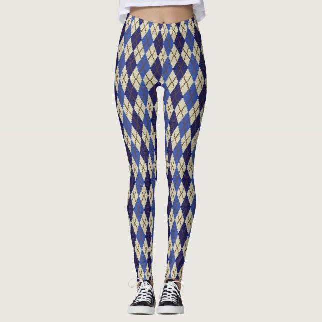 Blueberry Scone Argyle Leggings (Framsida)