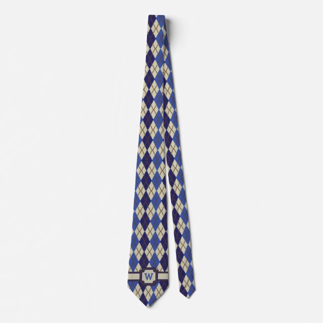 Blueberry Scone Argyle Manarna 2 Neck Tie Slips (Framsida)
