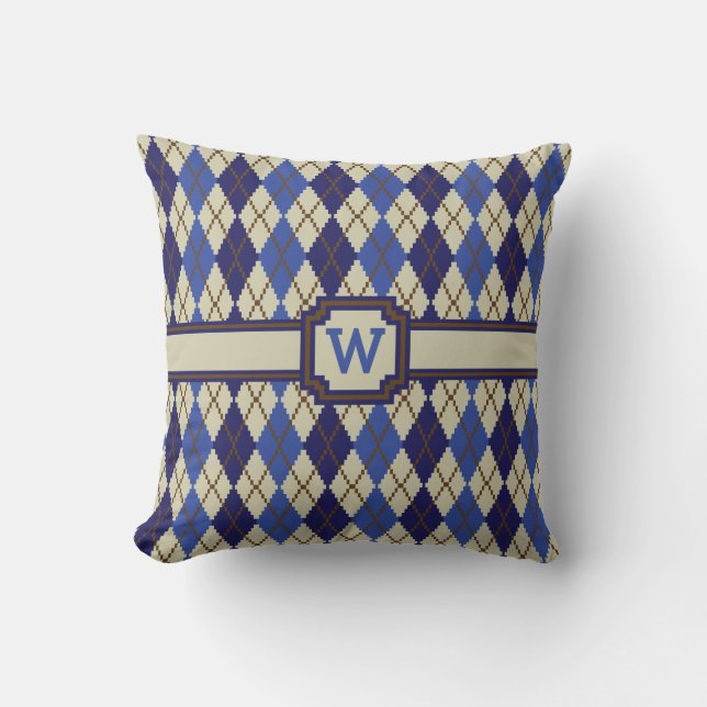 Blueberry Scone Argyle Pillow Kudde (Framsida)