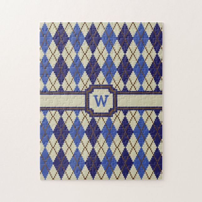 Blueberry Scone Argyle Puzzle Pussel (Vertikal)