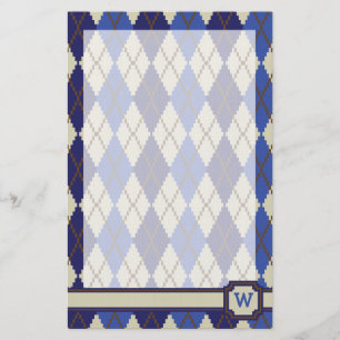 Blueberry Scone Argyle Stationery Brevpapper
