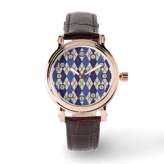 Blueberry Scone Argyle Watch Armbandsur (Framsida)