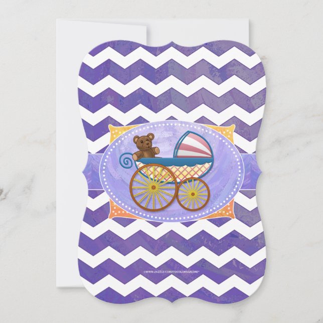 Blueberry Smear Baby Saker Inbjudningar (Framsida)