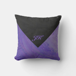 Blueberry Smear och Black Monogram Kudde