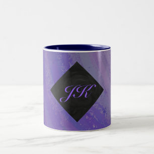 Blueberry Smear och Black Monogram Två-Tonad Mugg