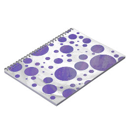 Blueberry Smear Polka Dot Anteckningsbok Med Spiral