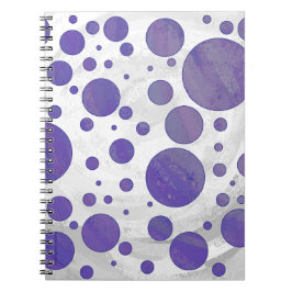Blueberry Smear Polka Dot Anteckningsbok Med Spiral