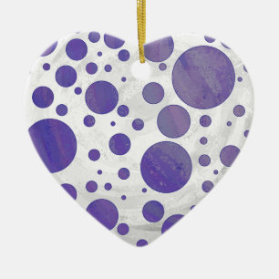 Blueberry Smear Polka Dot Julgransprydnad Keramik