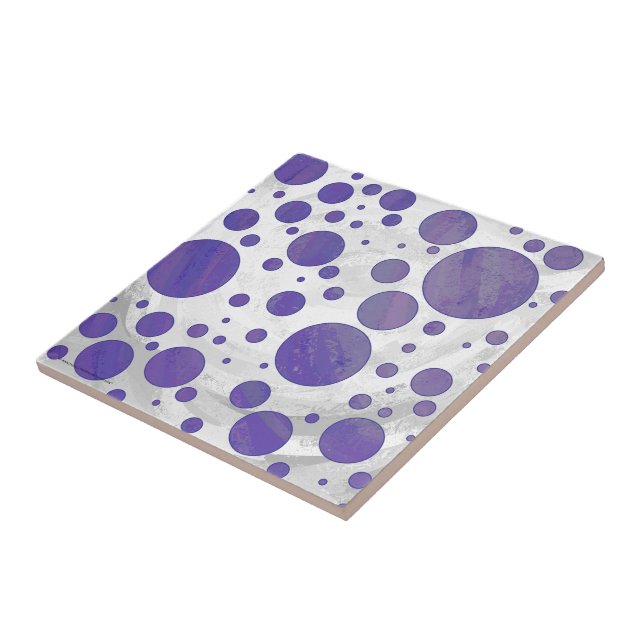 Blueberry Smear Polka Dot Kakelplatta (Sidan)
