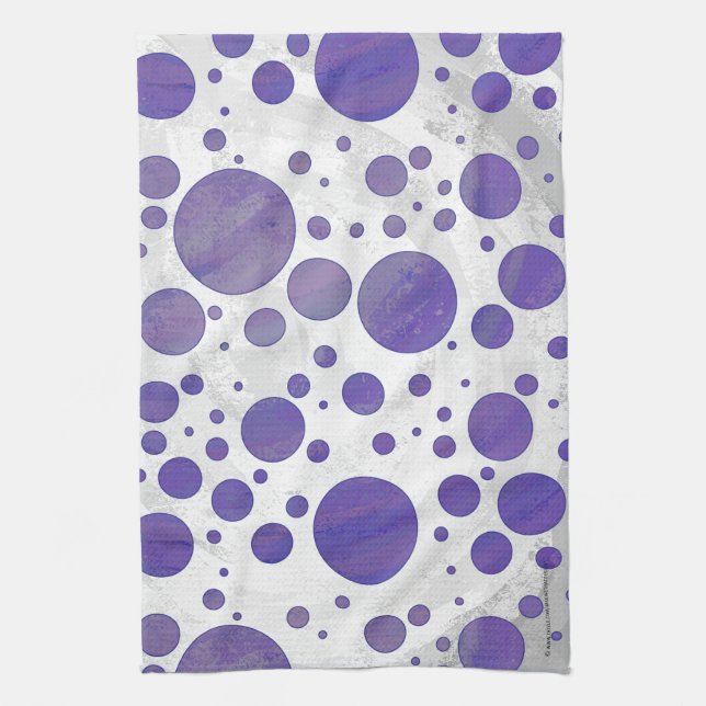 Blueberry Smear Polka Dot Kökshandduk (Vertikal)