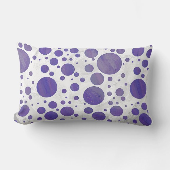 Blueberry Smear Polka Dot Lumbarkudde (Framsida)