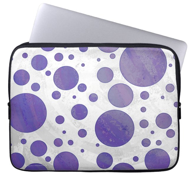 Blueberry Smear Polka Dot Mönster Laptop Fodral (Framsidan)