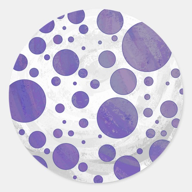 Blueberry Smear Polka Dot Runt Klistermärke (Framsida)