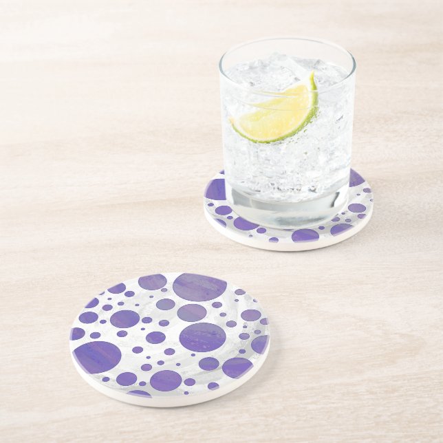 Blueberry Smear Polka Dot Underlägg Sandsten (Sidan)