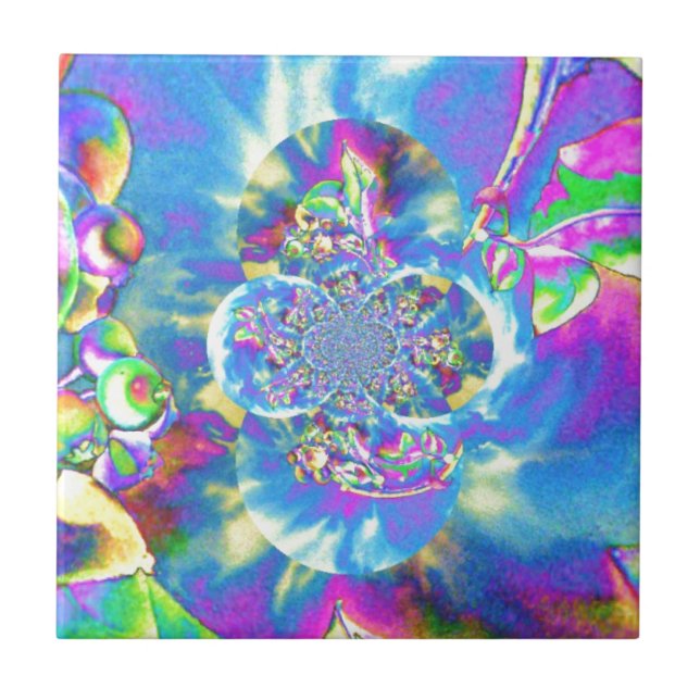 Blueberry Solmandala Kakelplatta (Framsidan)