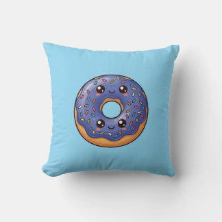 Blueberry Sprinkle Donut Kawaii Cushion Pillow Kudde
