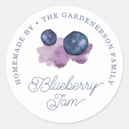 Blueberry Sylt Classic Round Sticker Runt Klistermärke