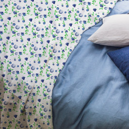 Blueberry Vattencolor mönster gullig flicka Fleecefilt