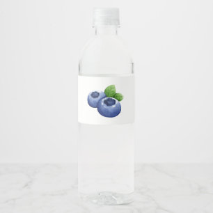 Blueberry Vattenflaskor Etikett