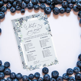 Blueberry Whare in your Purse Baby Shower Game