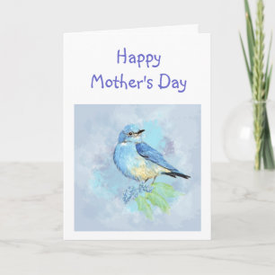 Bluebird Bird Art Scripture Christian Mors dag Kort