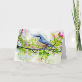 BLUEBIRD BLANK ALL-OCCASION CARD TACK KORT