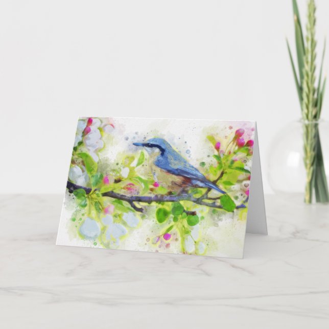 BLUEBIRD BLANK ALL-OCCASION CARD TACK KORT (Framsida)